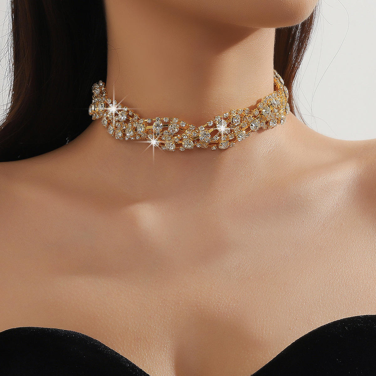 Frosted Aura Cluster Necklace