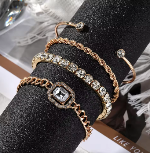 Crystal Harmony Stack of bracelets
