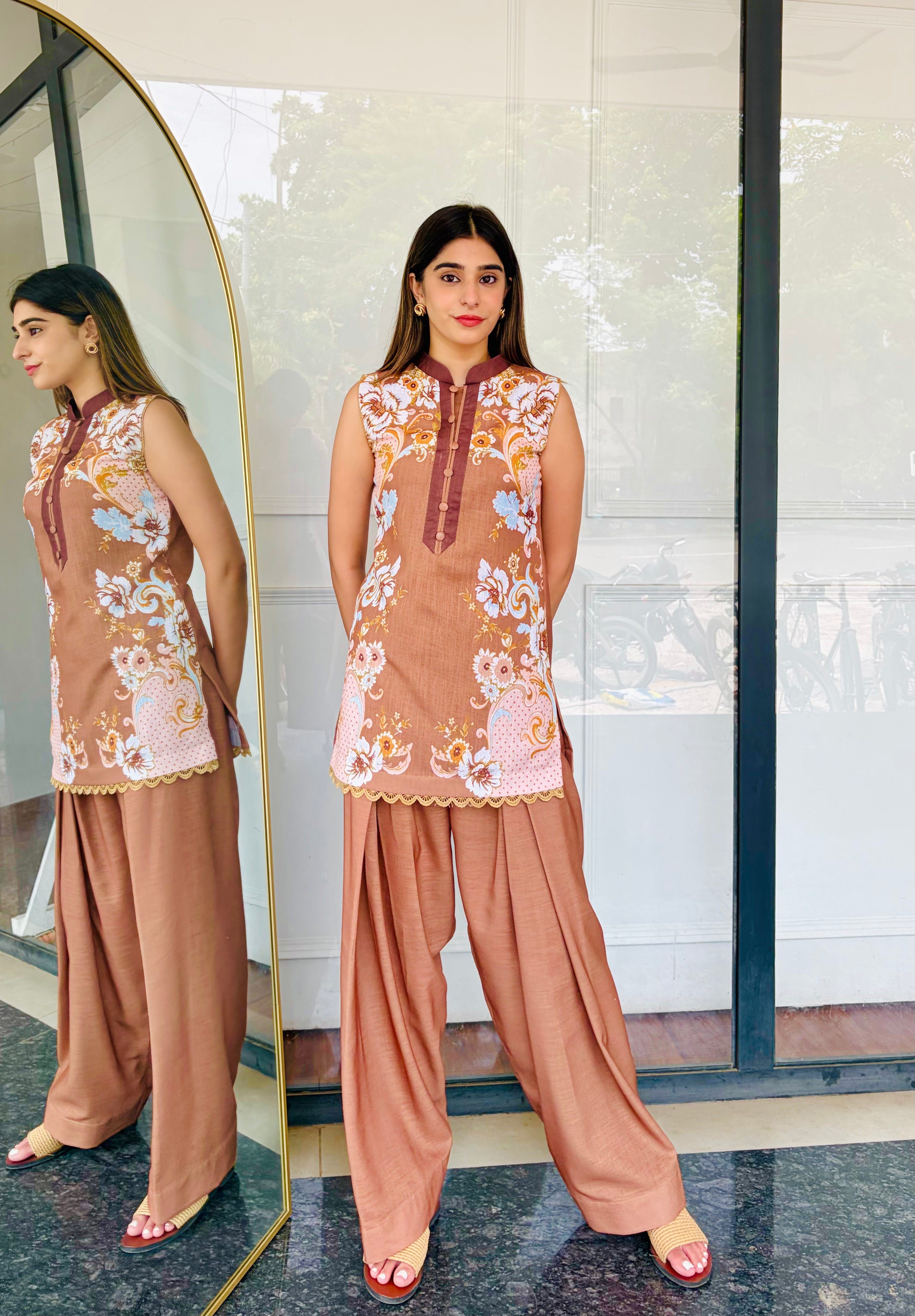 Rooh Brown Farshi Salwaar Set