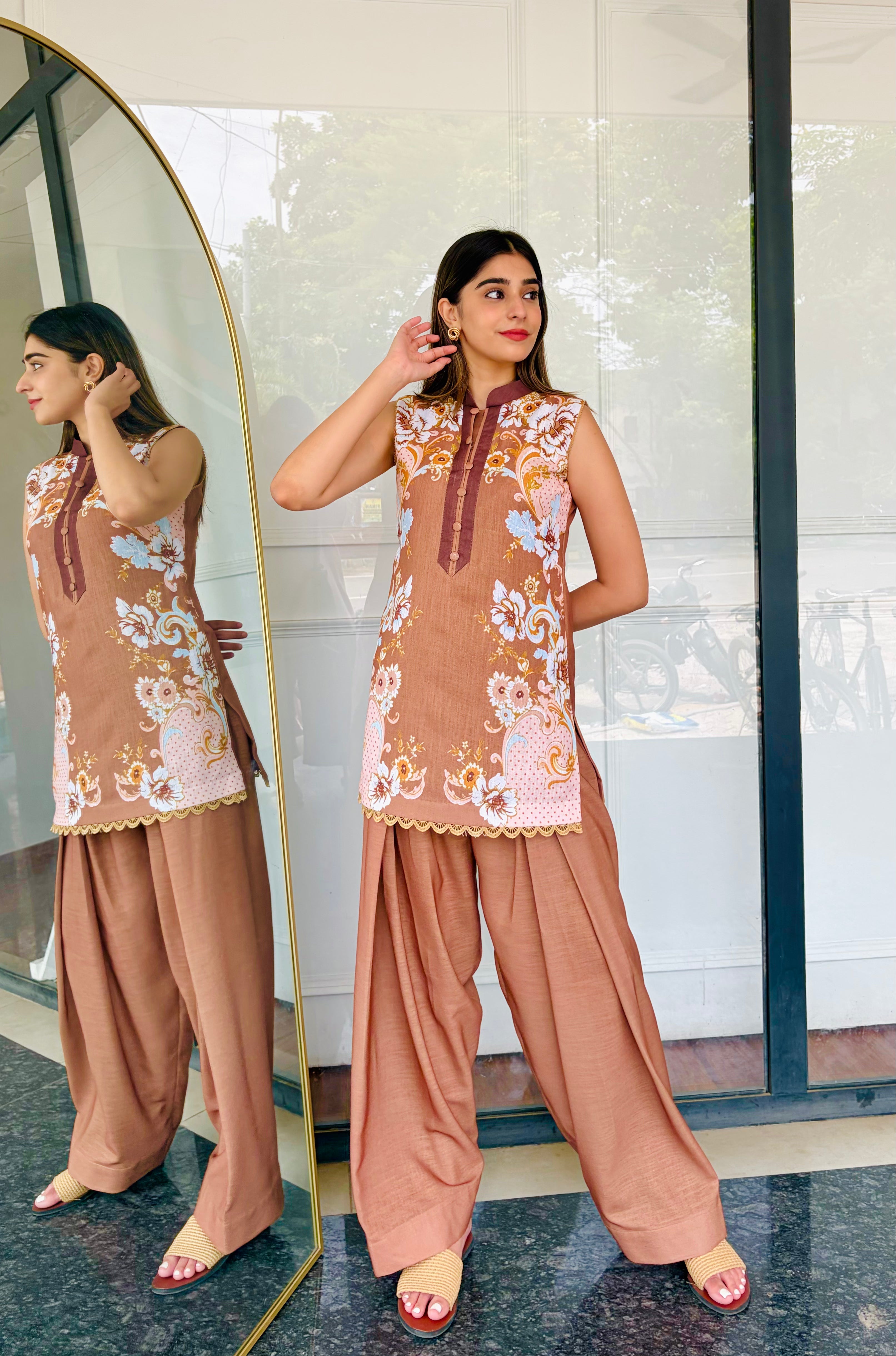 Rooh Brown Farshi Salwaar Set