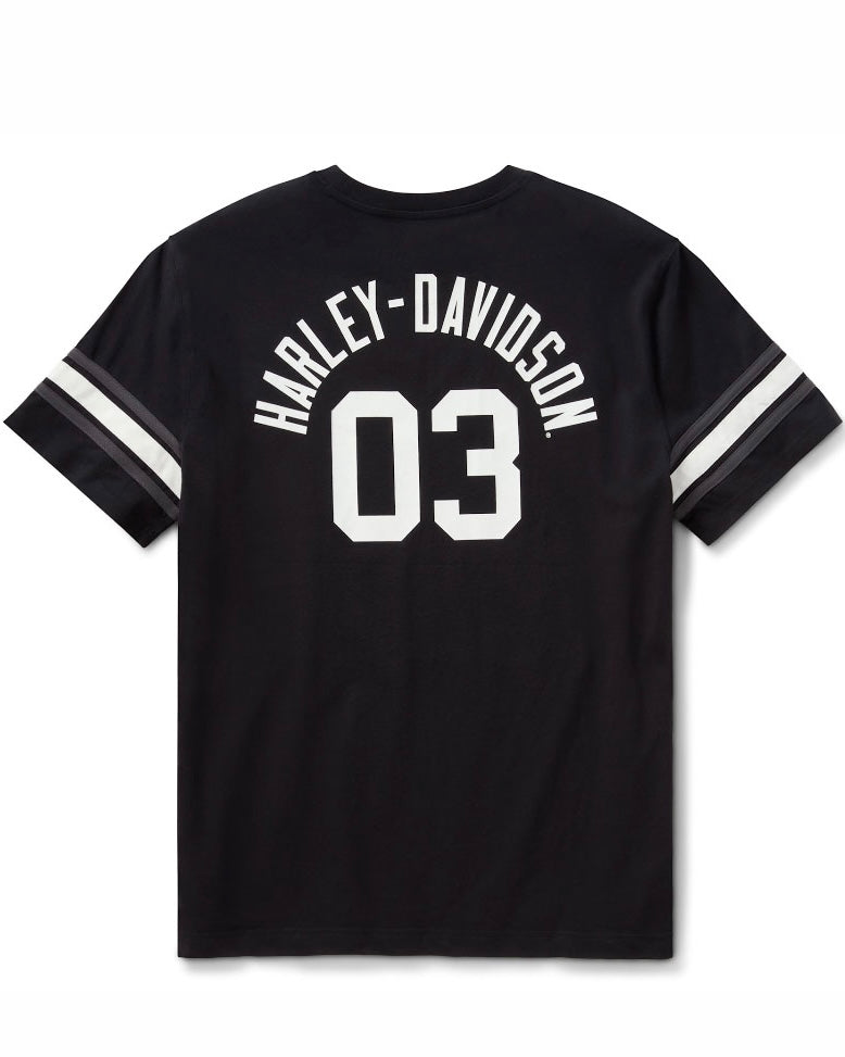 Harley-Davidson® Essential Sleeve Stripe '03 Tee Black【96155-26VM】