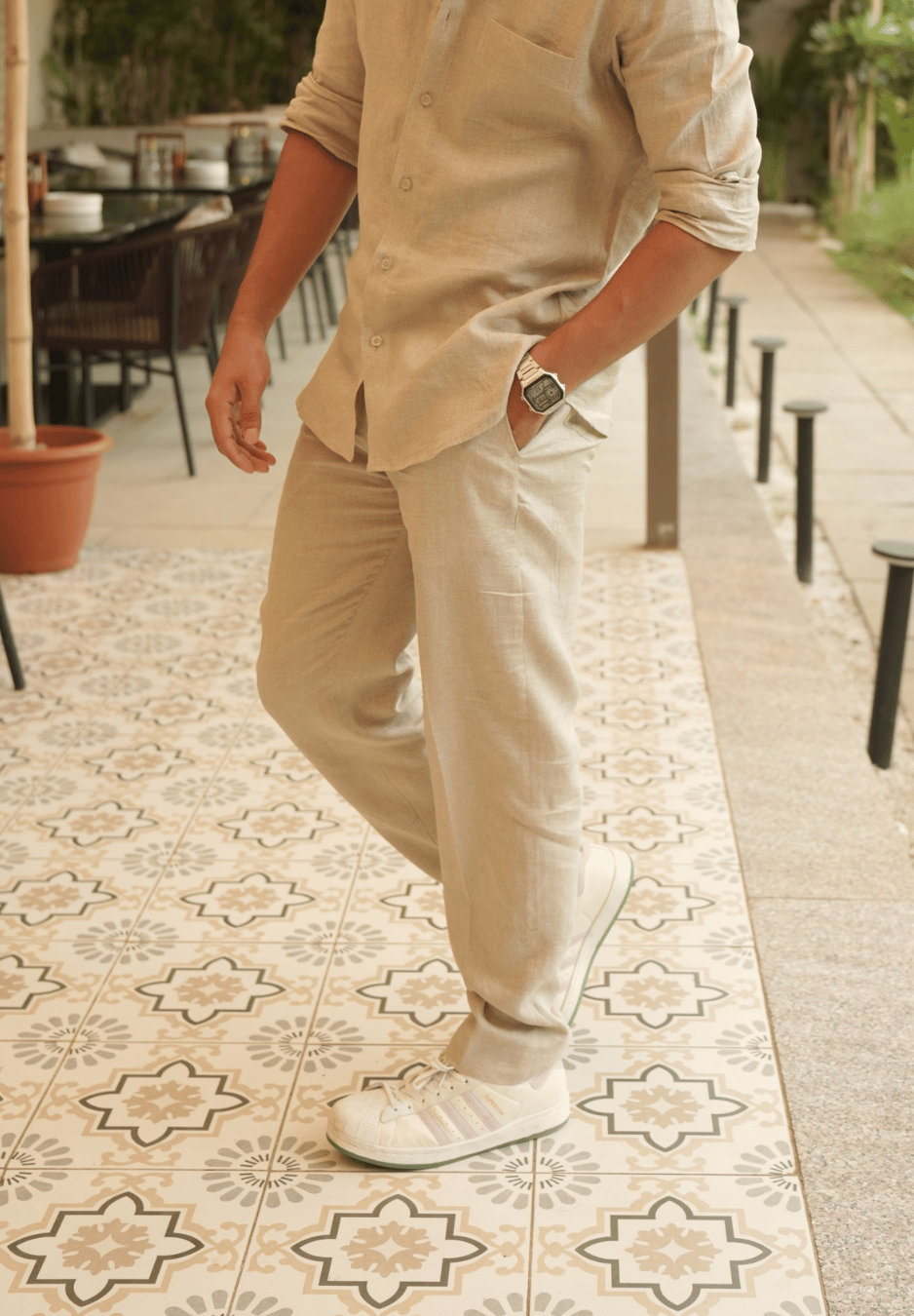 Natural Linen Trouser