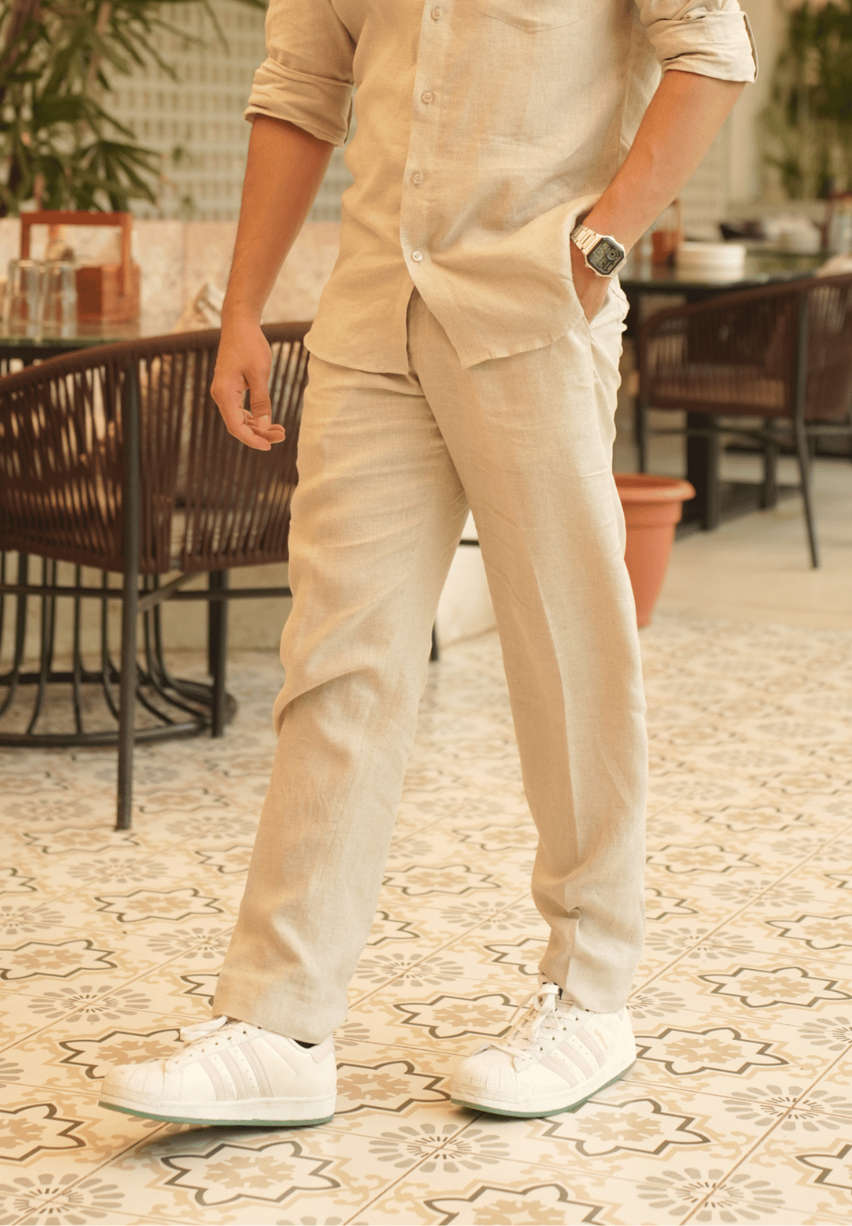Natural Linen Trouser