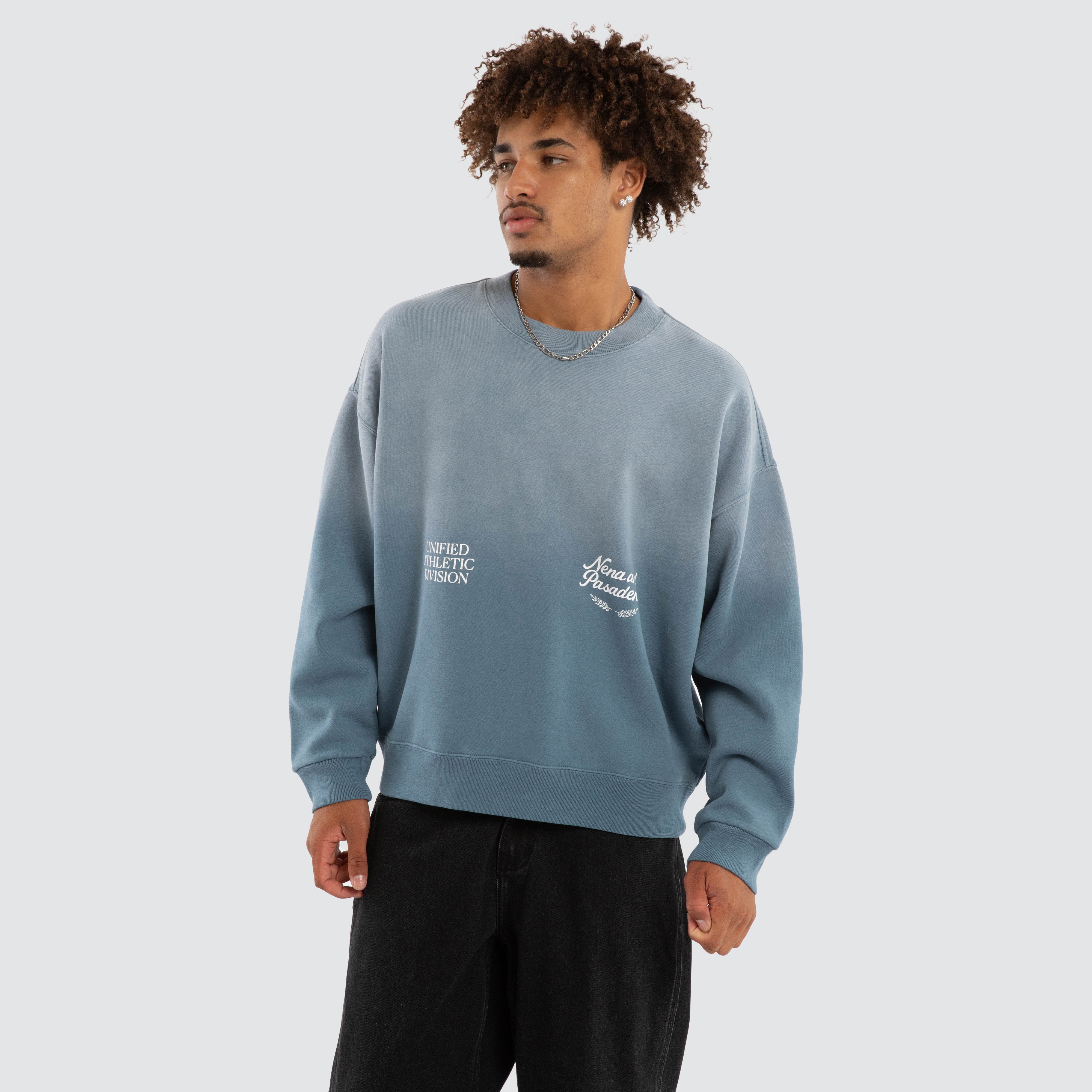 Nivalis Box Fit Sweater Sunbleached Agean Blue