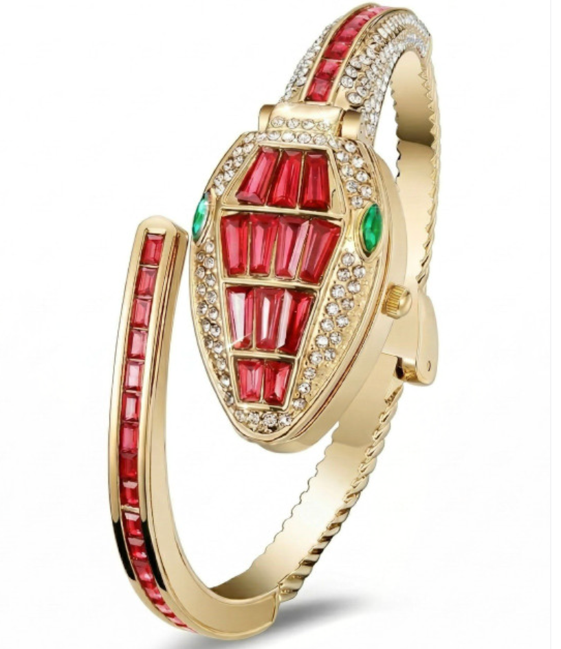 Ruby Snake Bracelet Watch