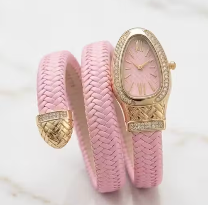 Rose Snake Bracelet Watch
