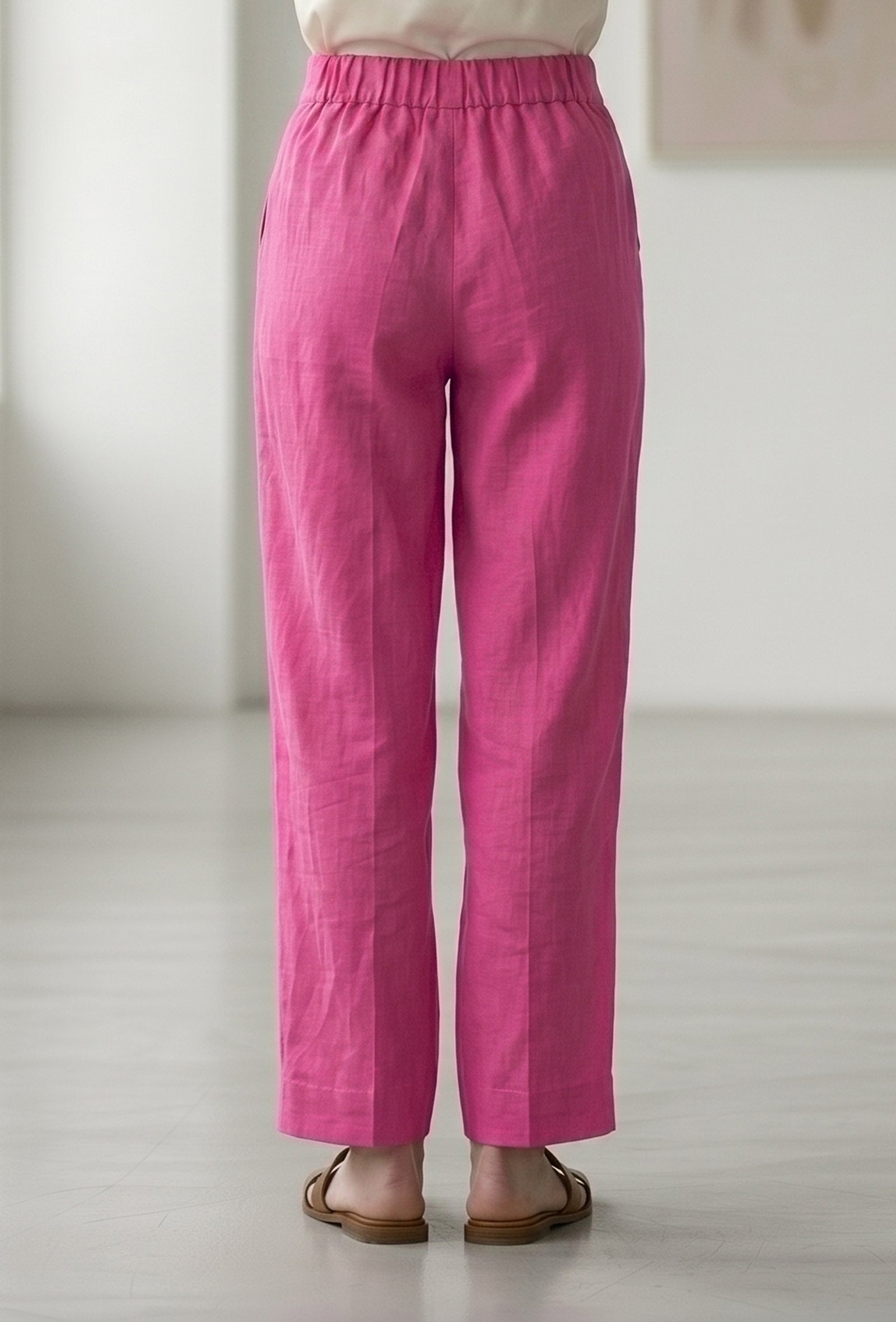 Fuchsia Pink Straight Pant