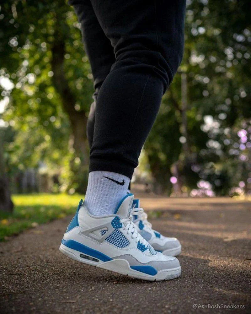 Air Jordan Retro 4 Military Blue Sneakers for Men
