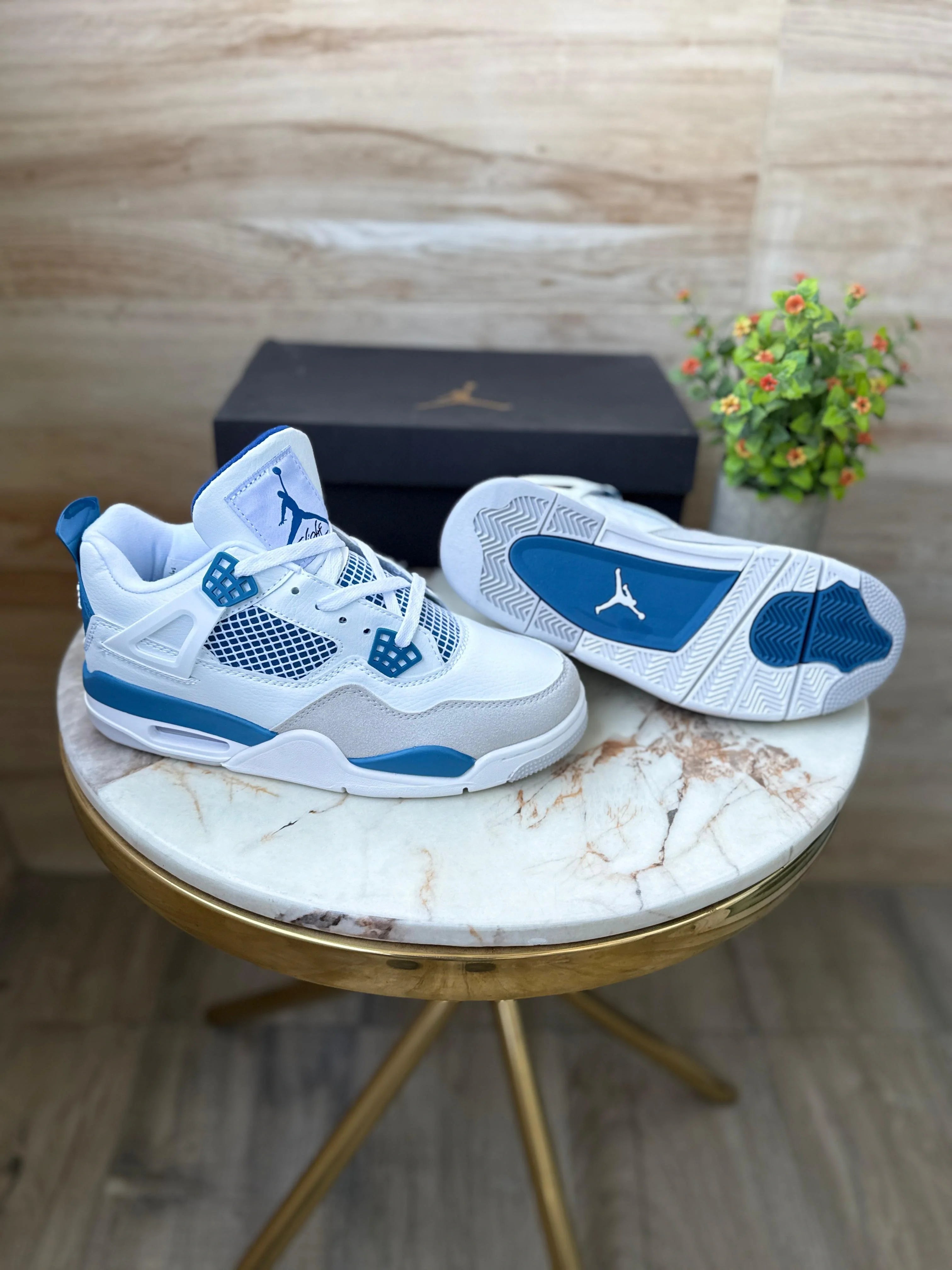 Air Jordan Retro 4 Military Blue Sneakers for Men