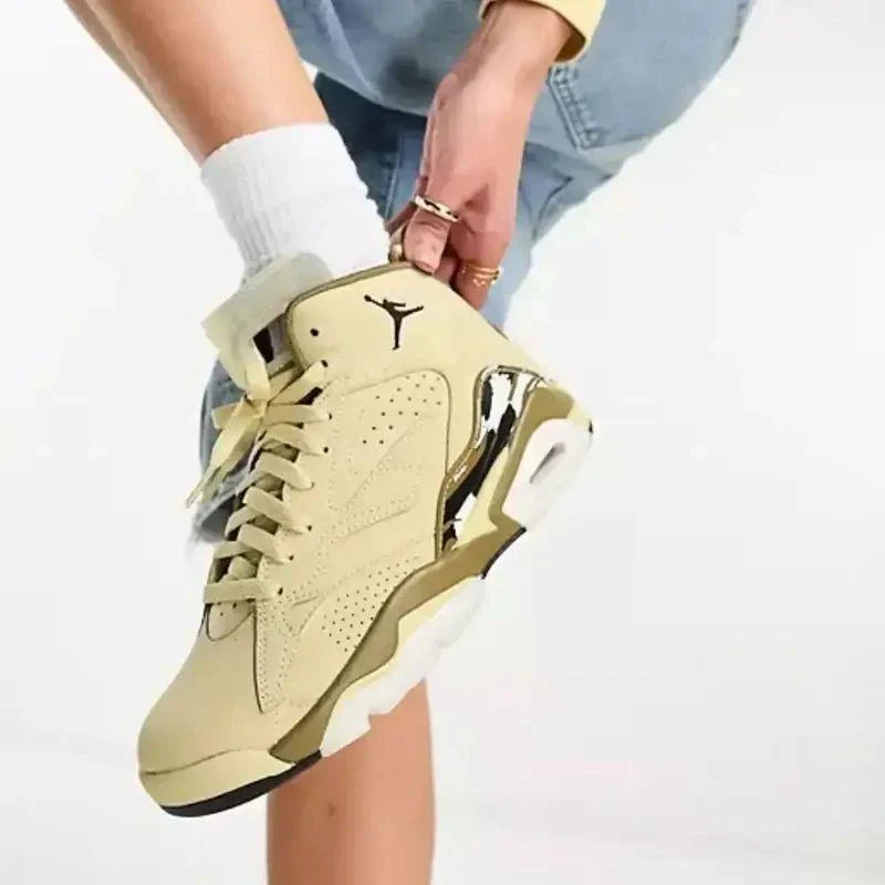 Air Jordan Retro 6 Jumpman MVP Tan Sneakers for Men