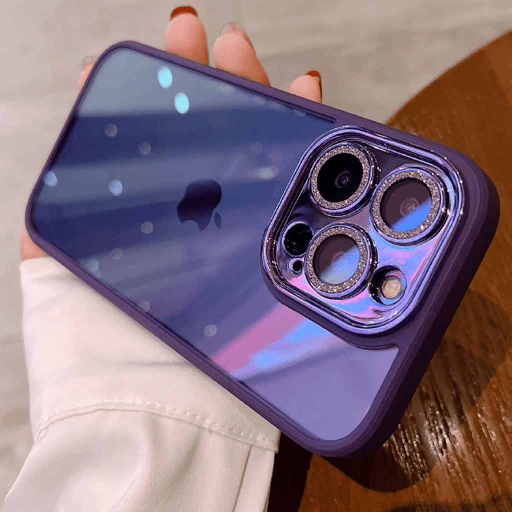 iPhone 14 Series Diamond Camera Lens Clear Bumper Case