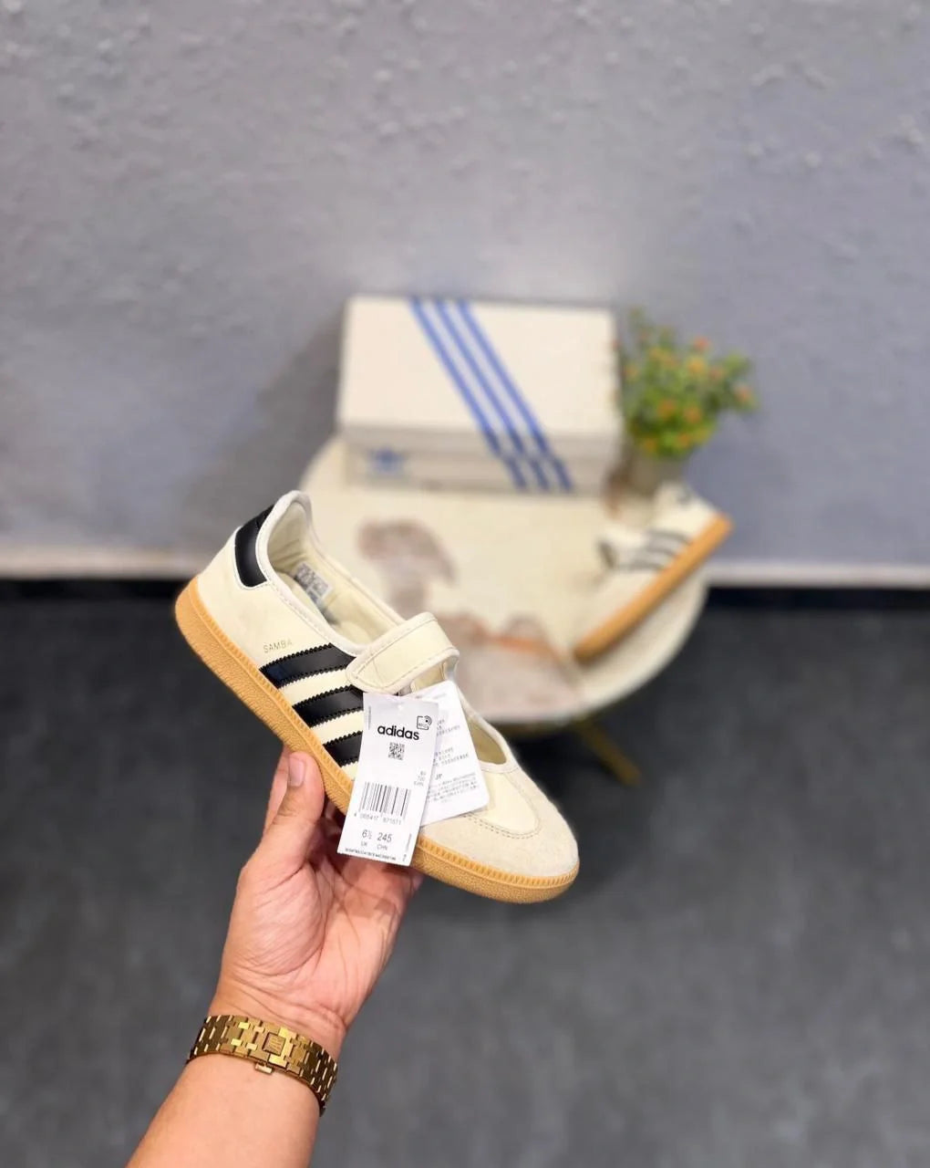 Adidas Originals Samba Jane Beige Black Shoes for Women