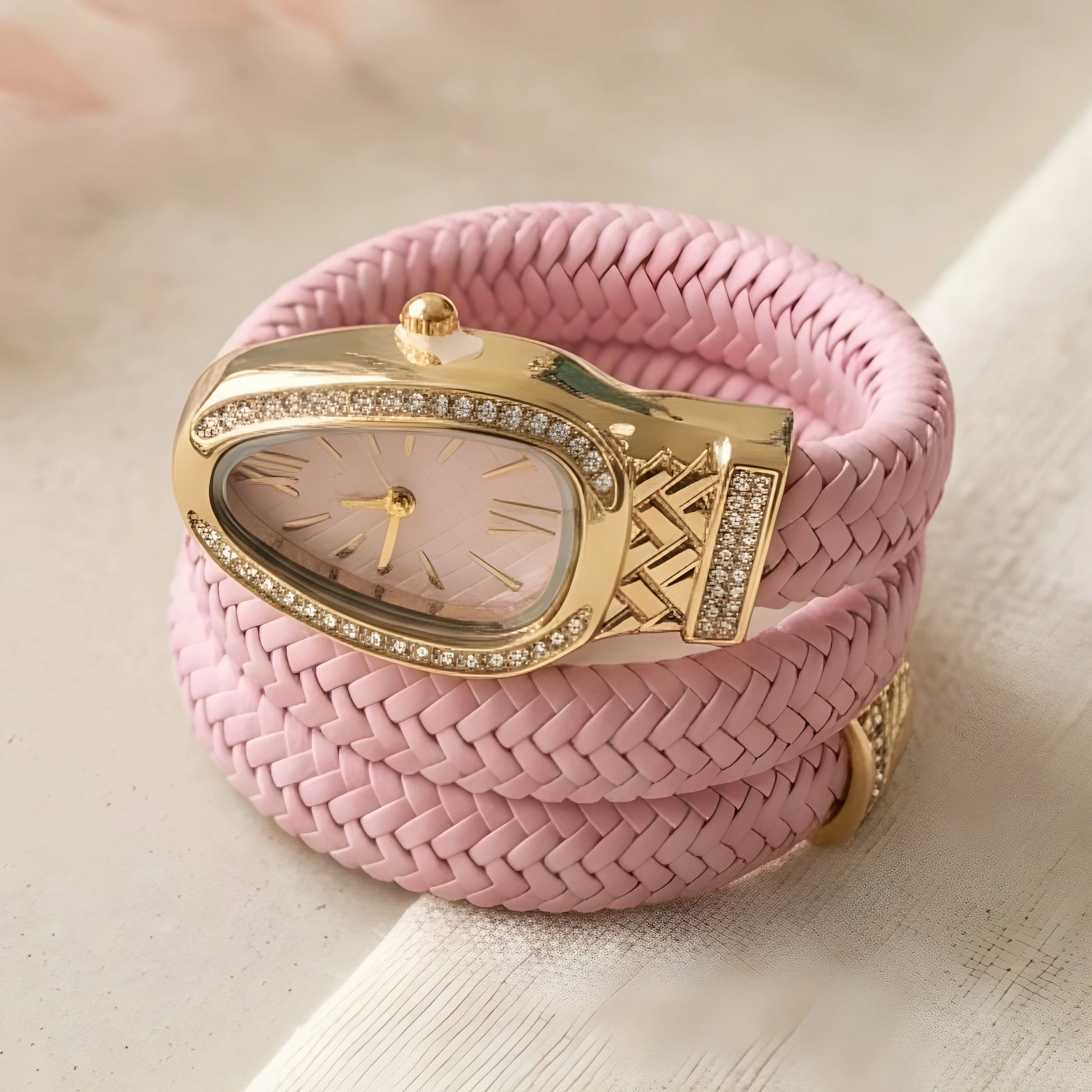 Rose Snake Bracelet Watch