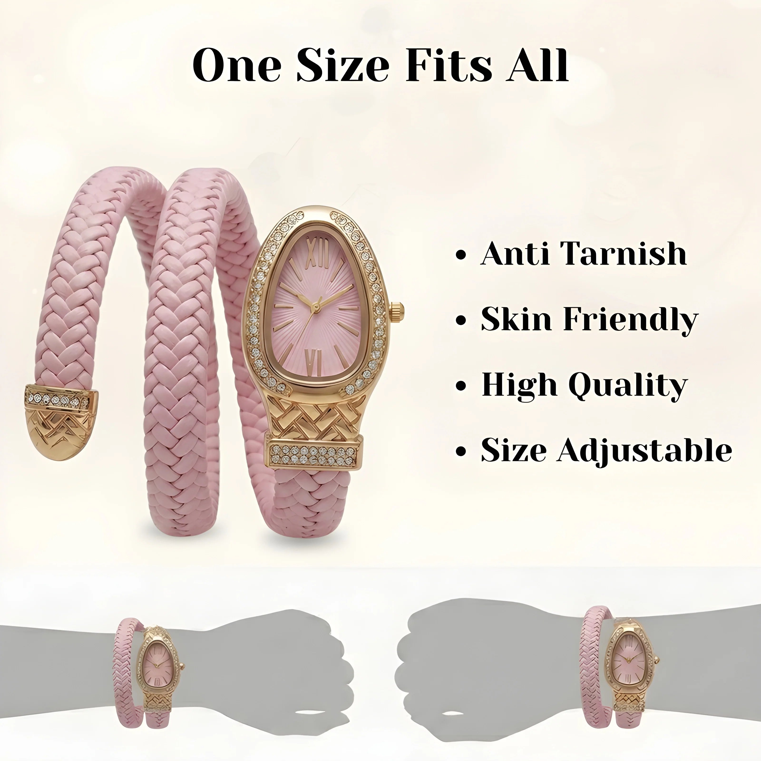 Rose Snake Bracelet Watch