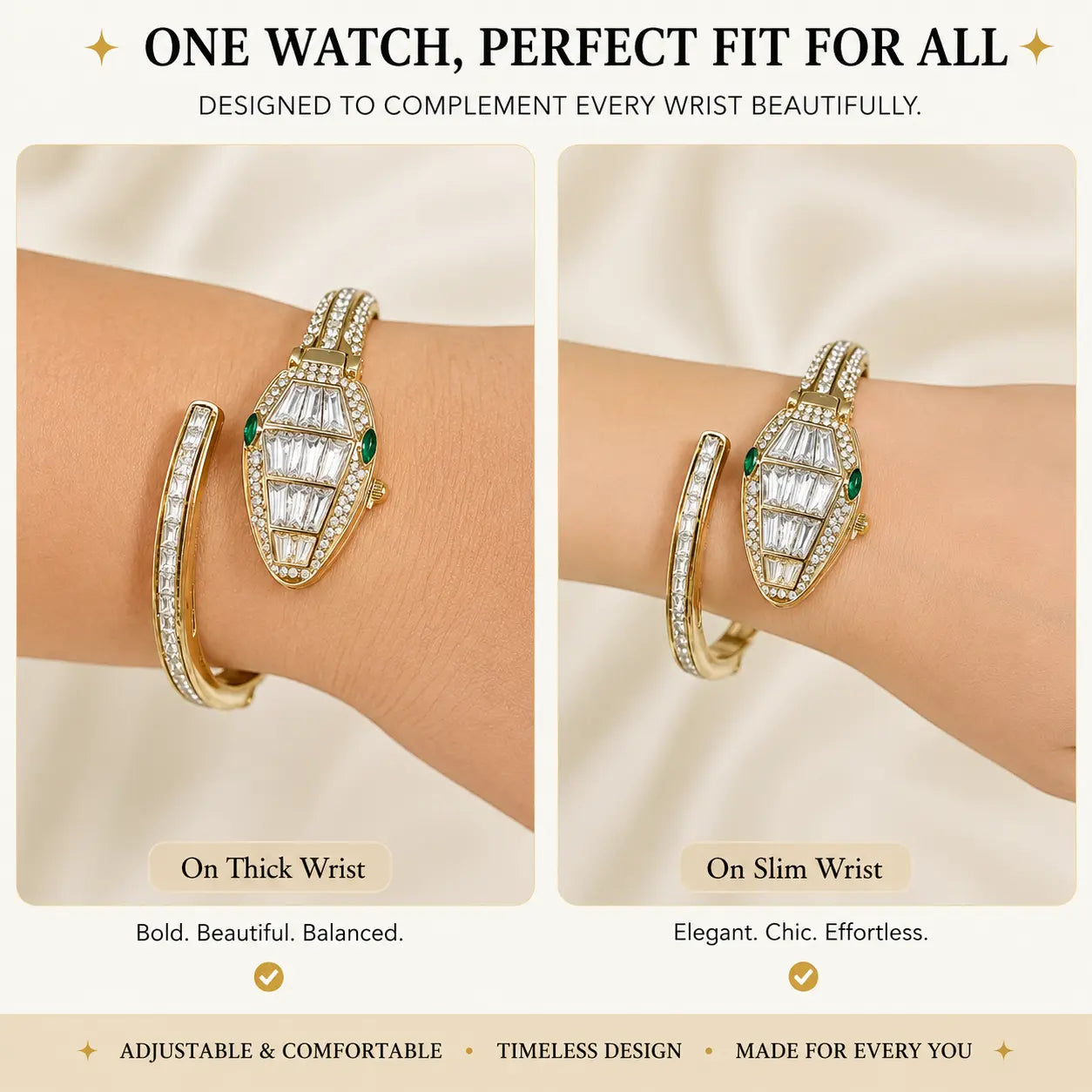 Lunar Snake Bracelet Watch