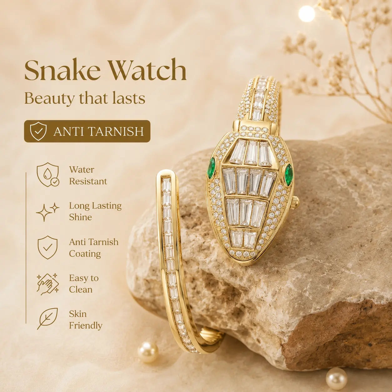 Lunar Snake Bracelet Watch