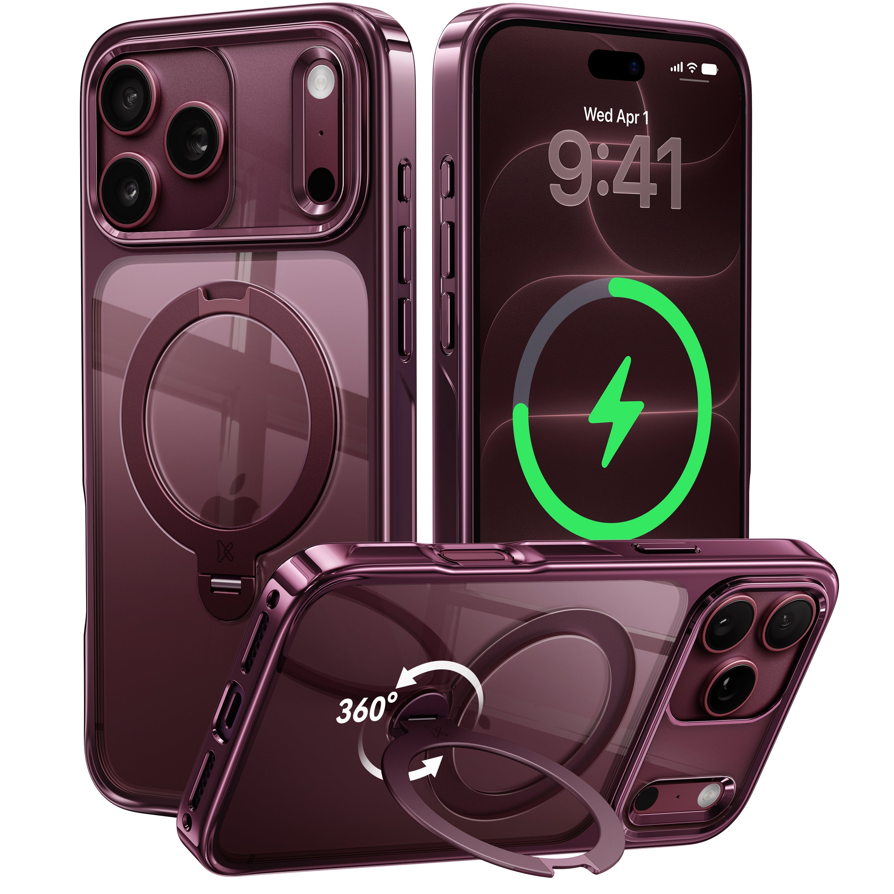 CASEKOO StandKOO Pro Halo Titanium Clear Case