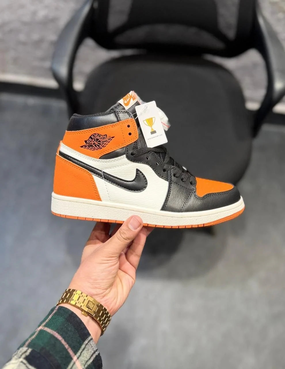 Nike Air Jordan Retro 1 High Premium Sneakers – Hot Orange