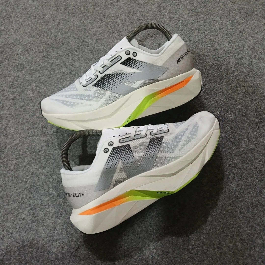 New Balance Elite White Running Shoes for Men (Sizes 41–45)