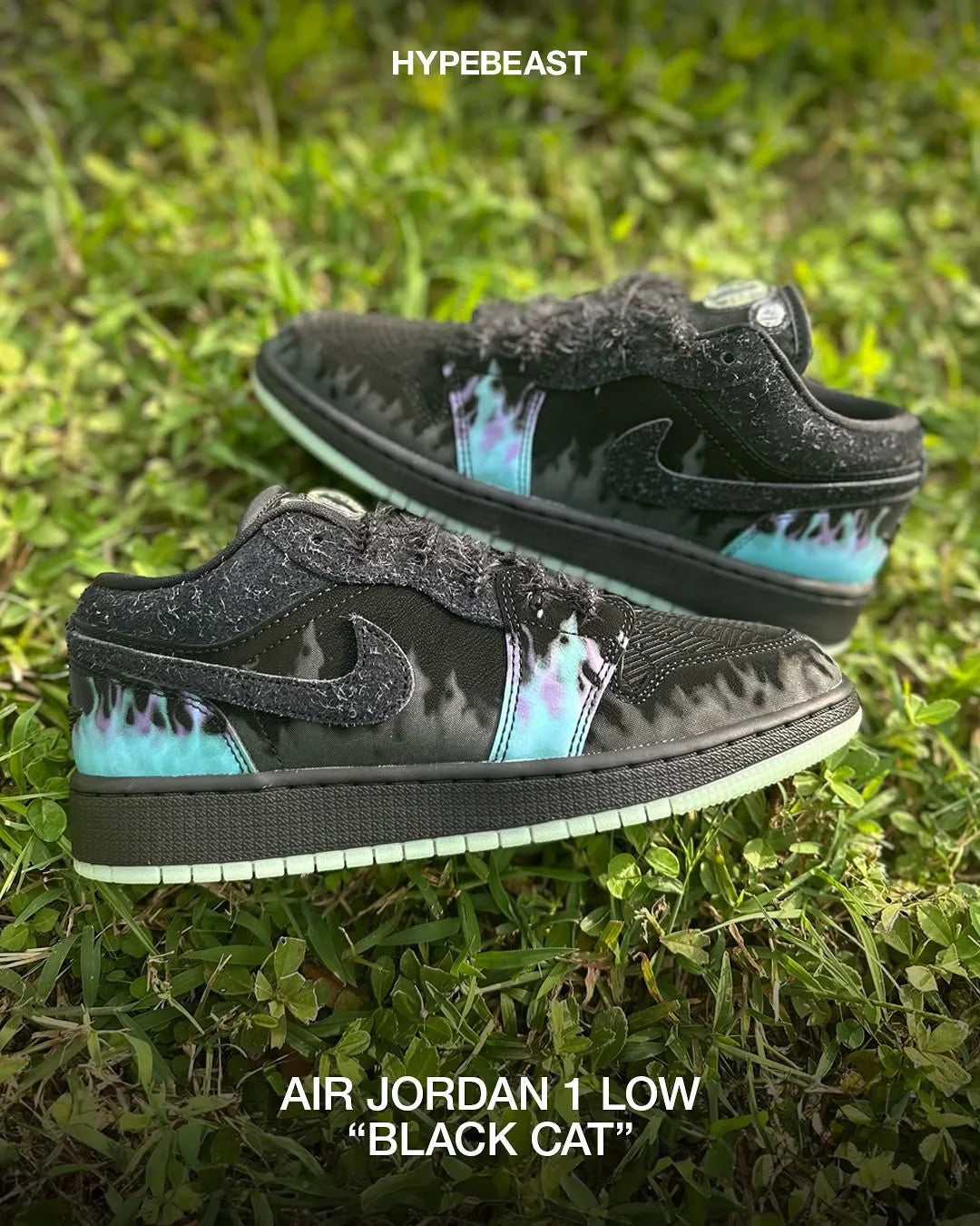 Air Jordans 1 Low Halloween Black Cat Sneakers for Men (40–45)