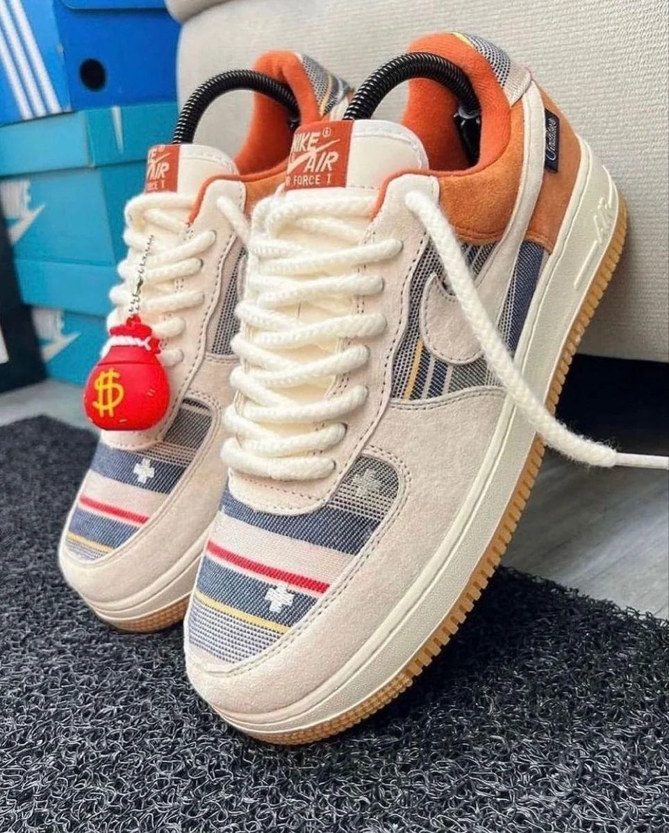 Nike Air Force Dollars Sneakers – Currency Print Low-Top Shoes for Men