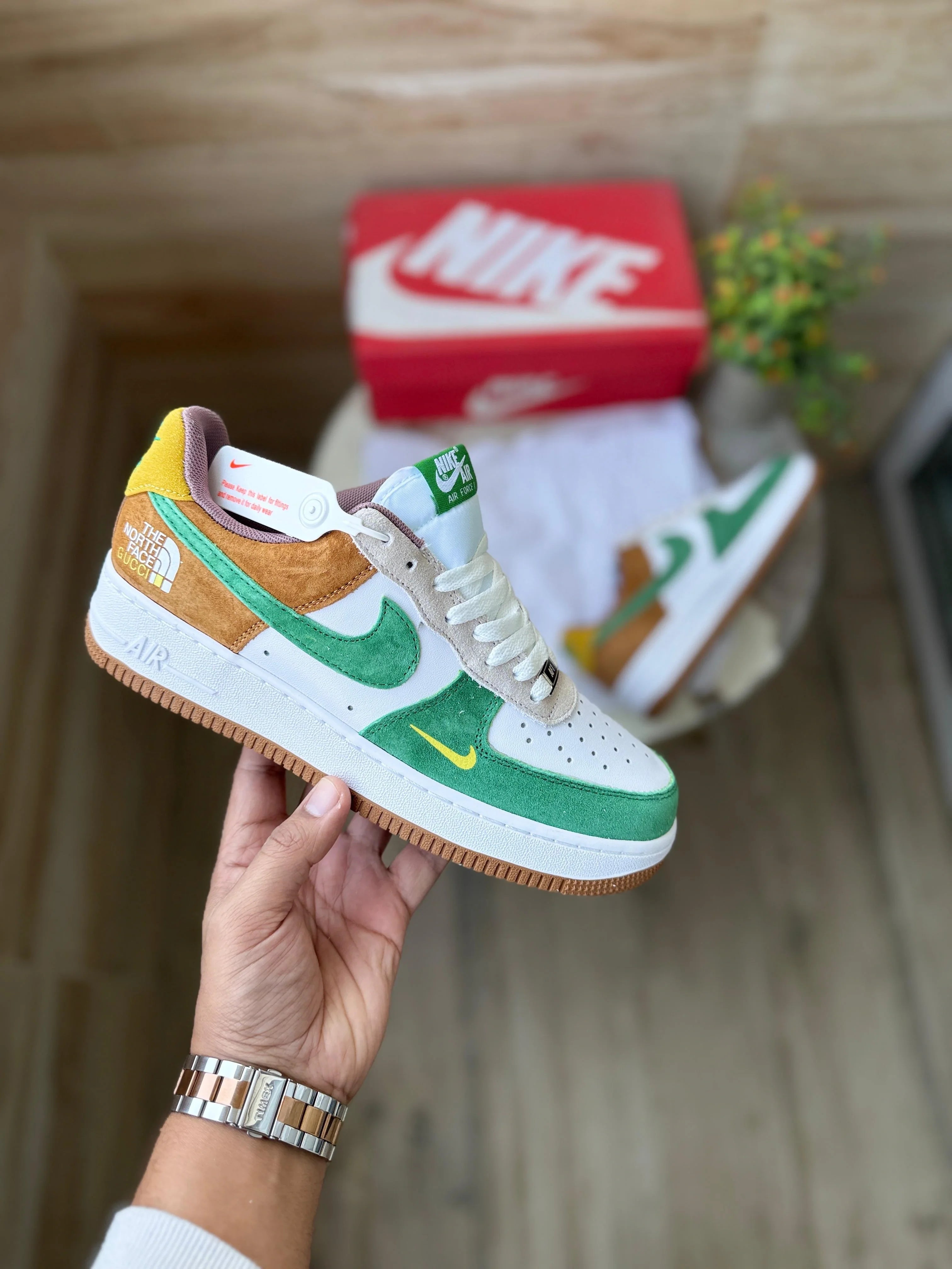 Nike Air Force North Face Gucci Style Sneakers – Men’s Fashion