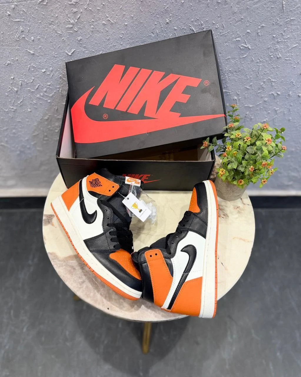 Nike Air Jordan Retro 1 High Premium Sneakers – Hot Orange