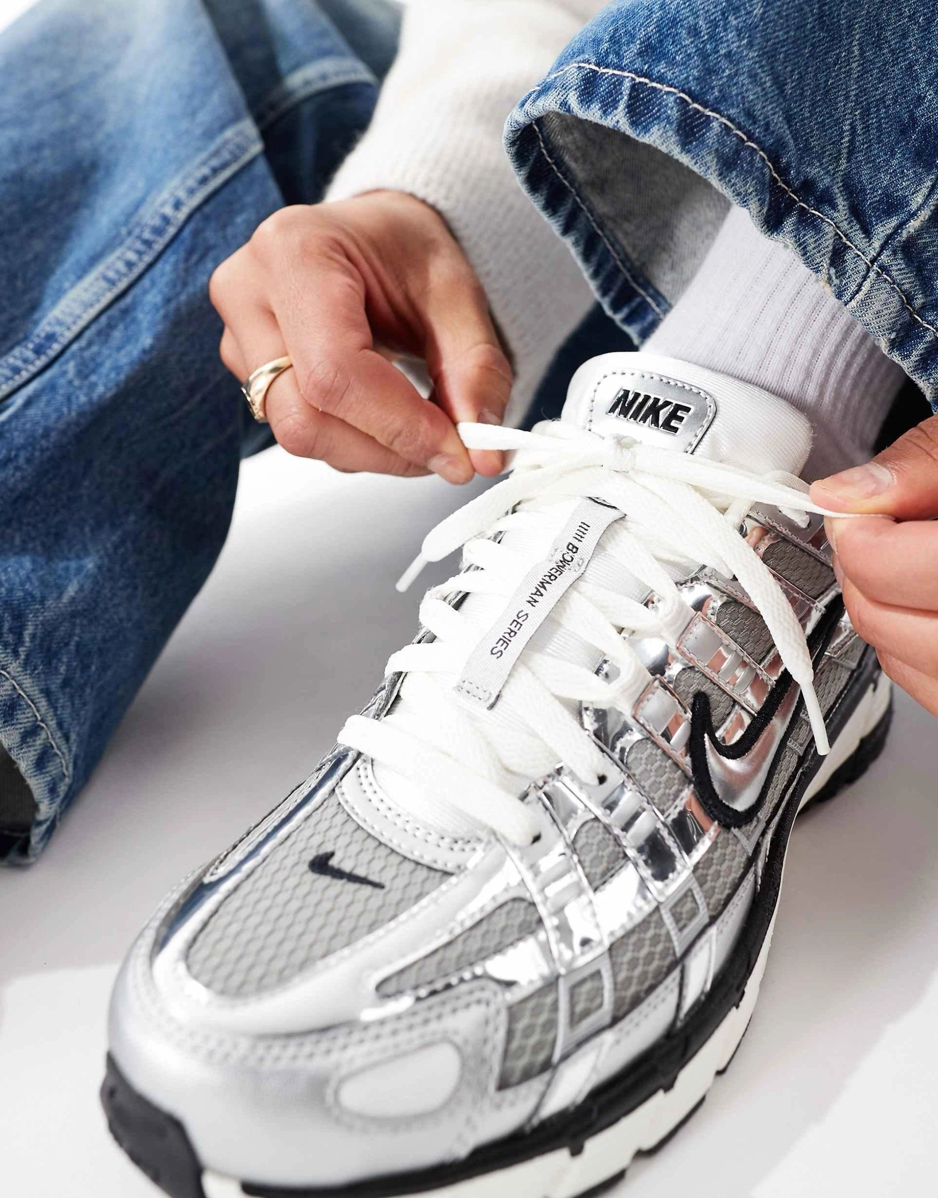 NIKE P-6000 Trainer Metallic Sneakers – Euro Sizes 40 to 45