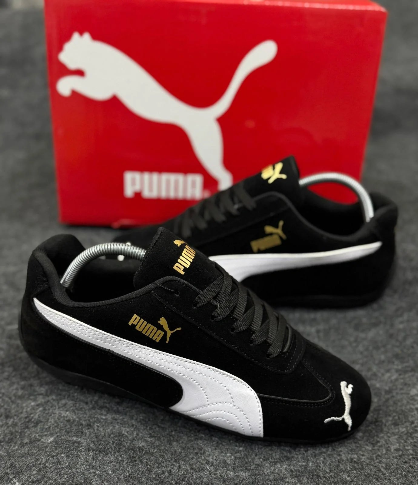 Puma Black & White Casual Sneakers for Men (Sizes 6 to 10)