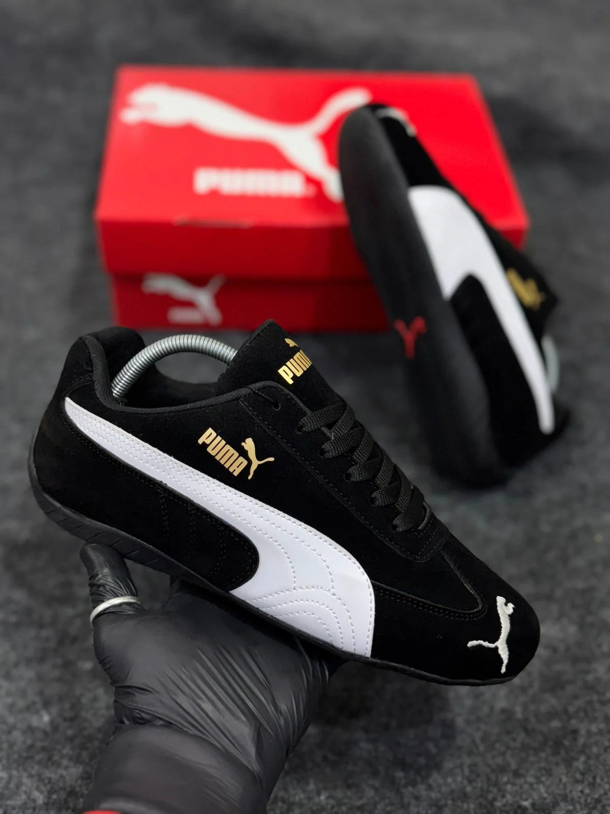 Puma Black & White Casual Sneakers for Men (Sizes 6 to 10)