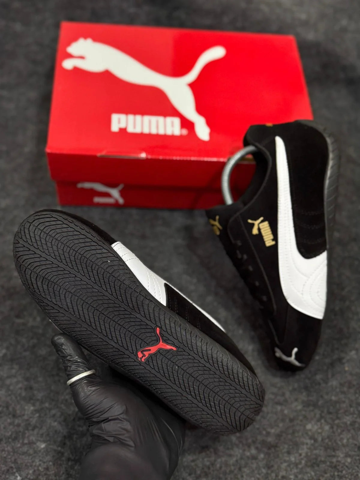 Puma Black & White Casual Sneakers for Men (Sizes 6 to 10)