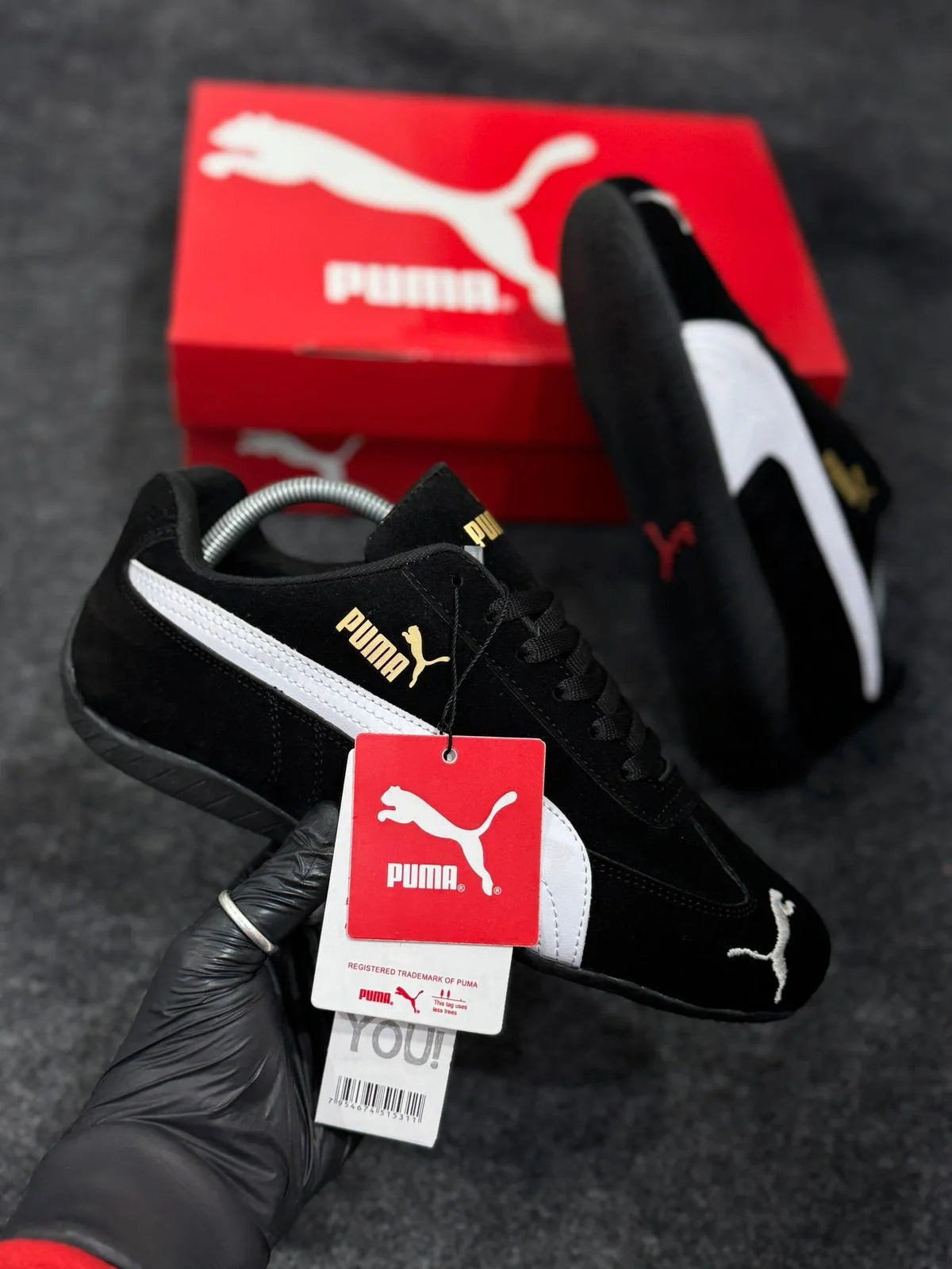 Puma Black & White Casual Sneakers for Men (Sizes 6 to 10)