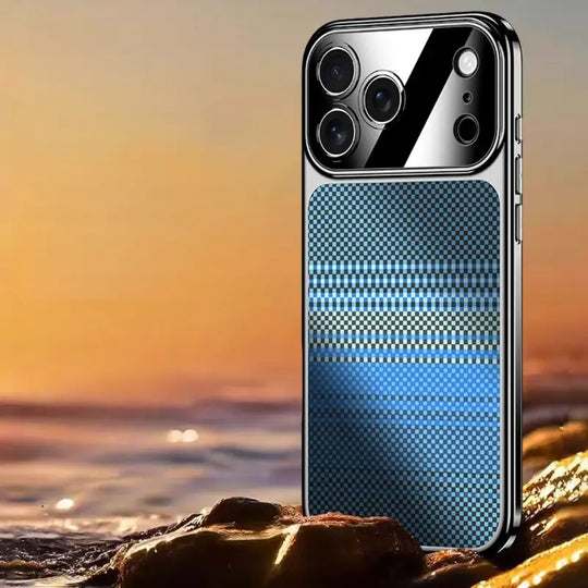 Retro woven stripes electroplating case