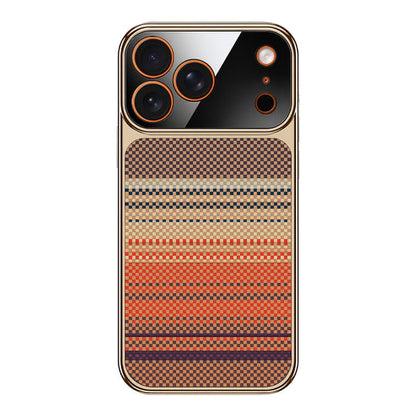 Retro woven stripes electroplating case