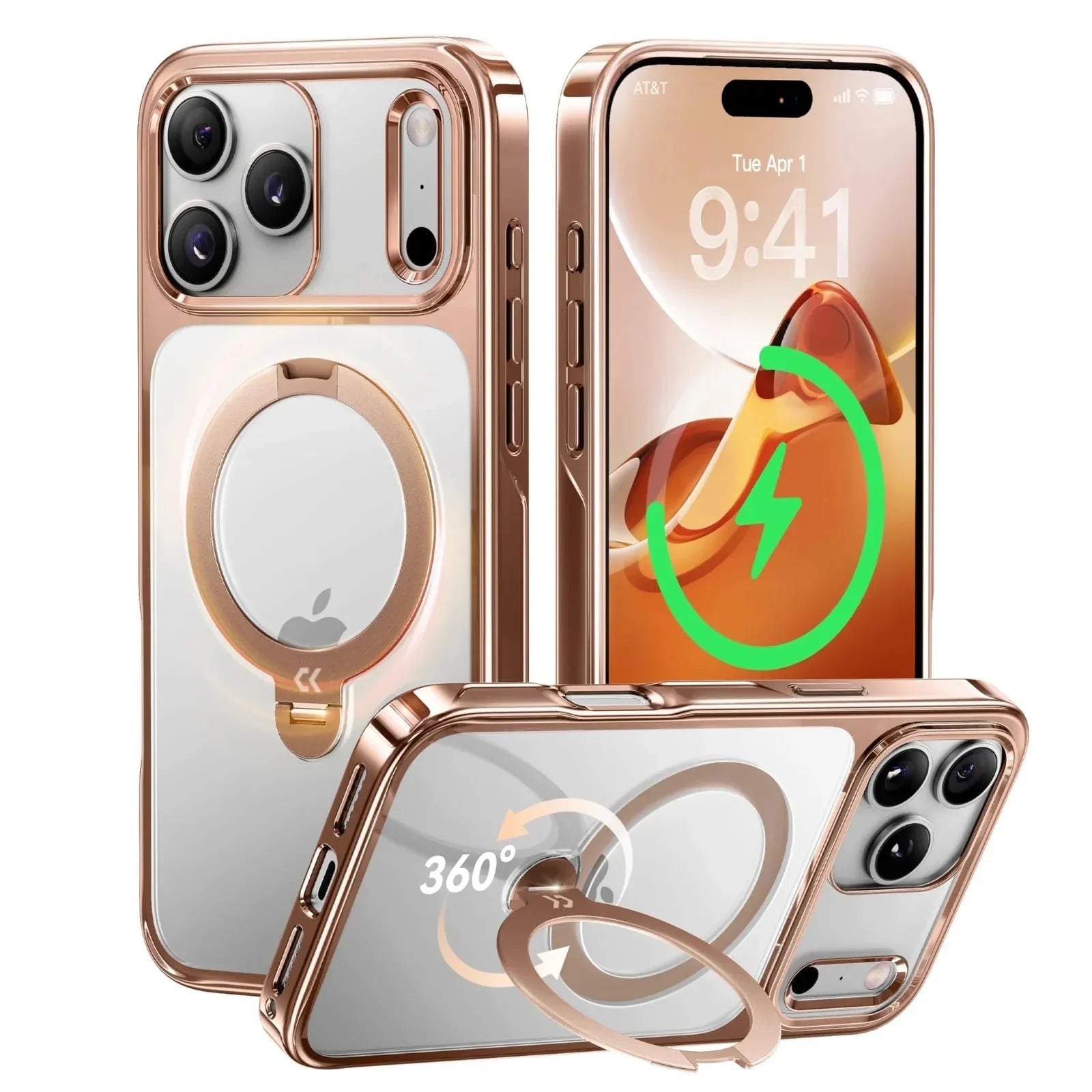 CASEKOO StandKOO Pro Halo Titanium Clear Case