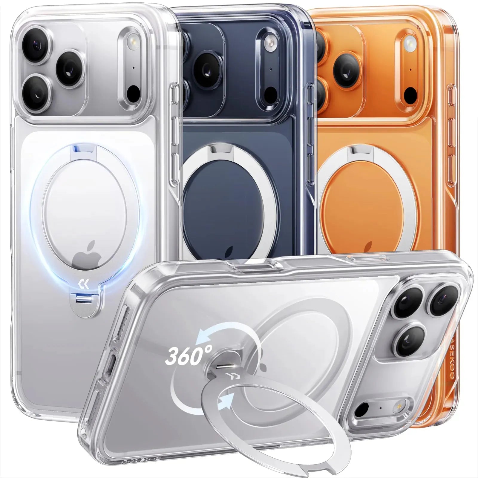 CASEKOO StandKOO Pro Halo Titanium Clear Case