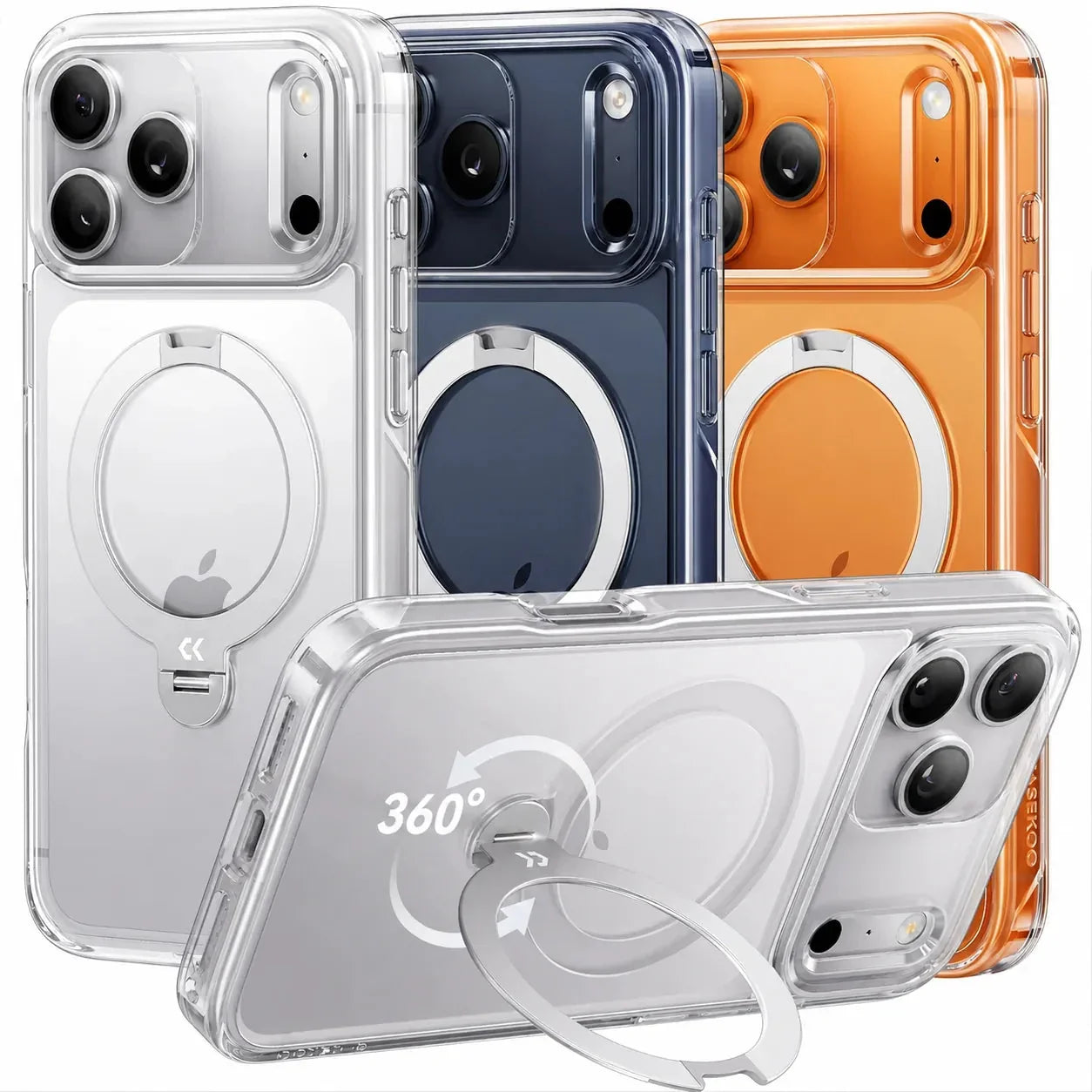 CASEKOO StandKOO Pro Halo Titanium Clear Case