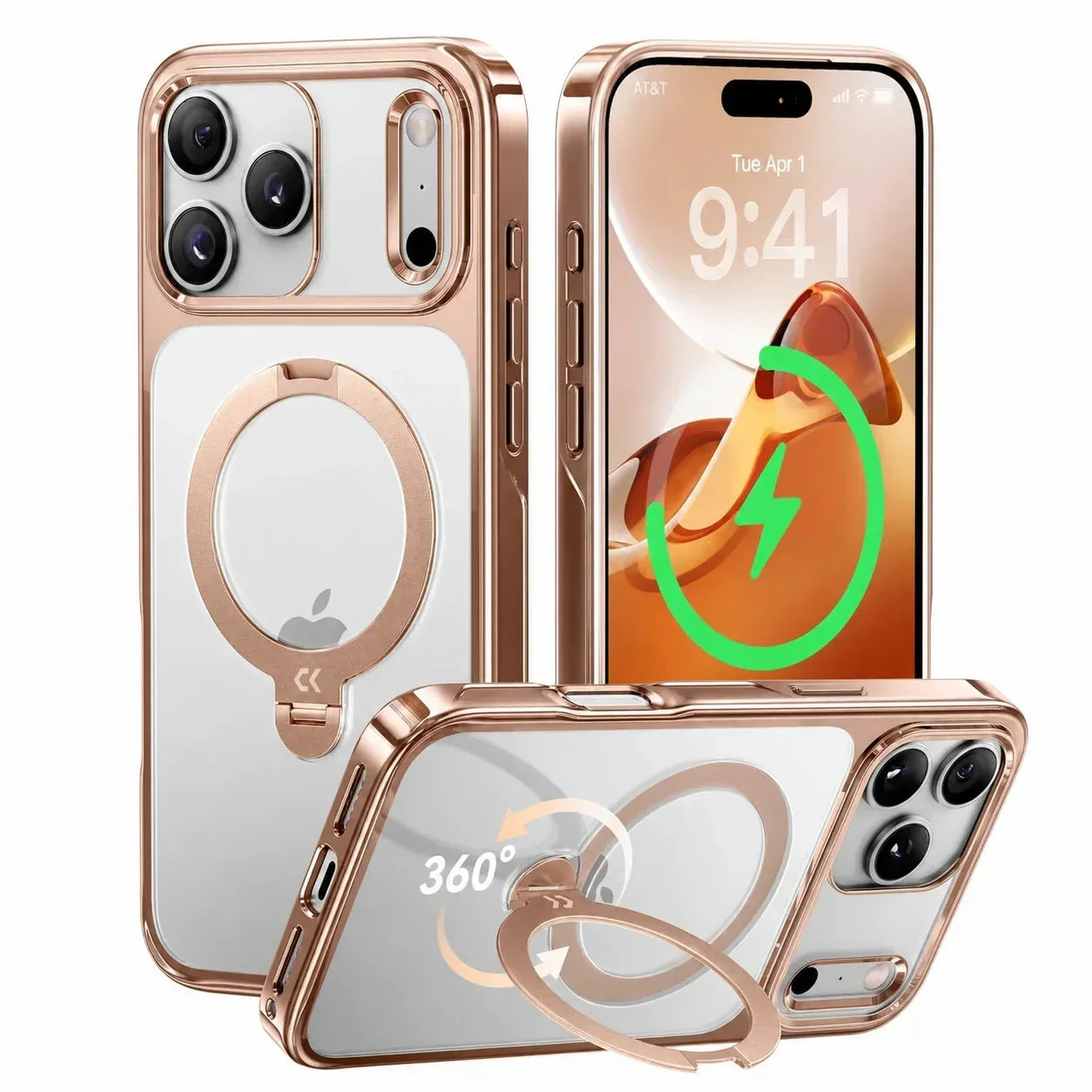 CASEKOO StandKOO Pro Halo Titanium Clear Case