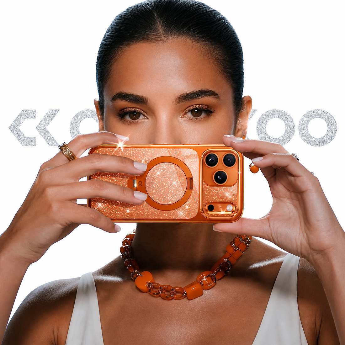 Titanium Glitter StandKOO Halo Shiny Case for iPhone
