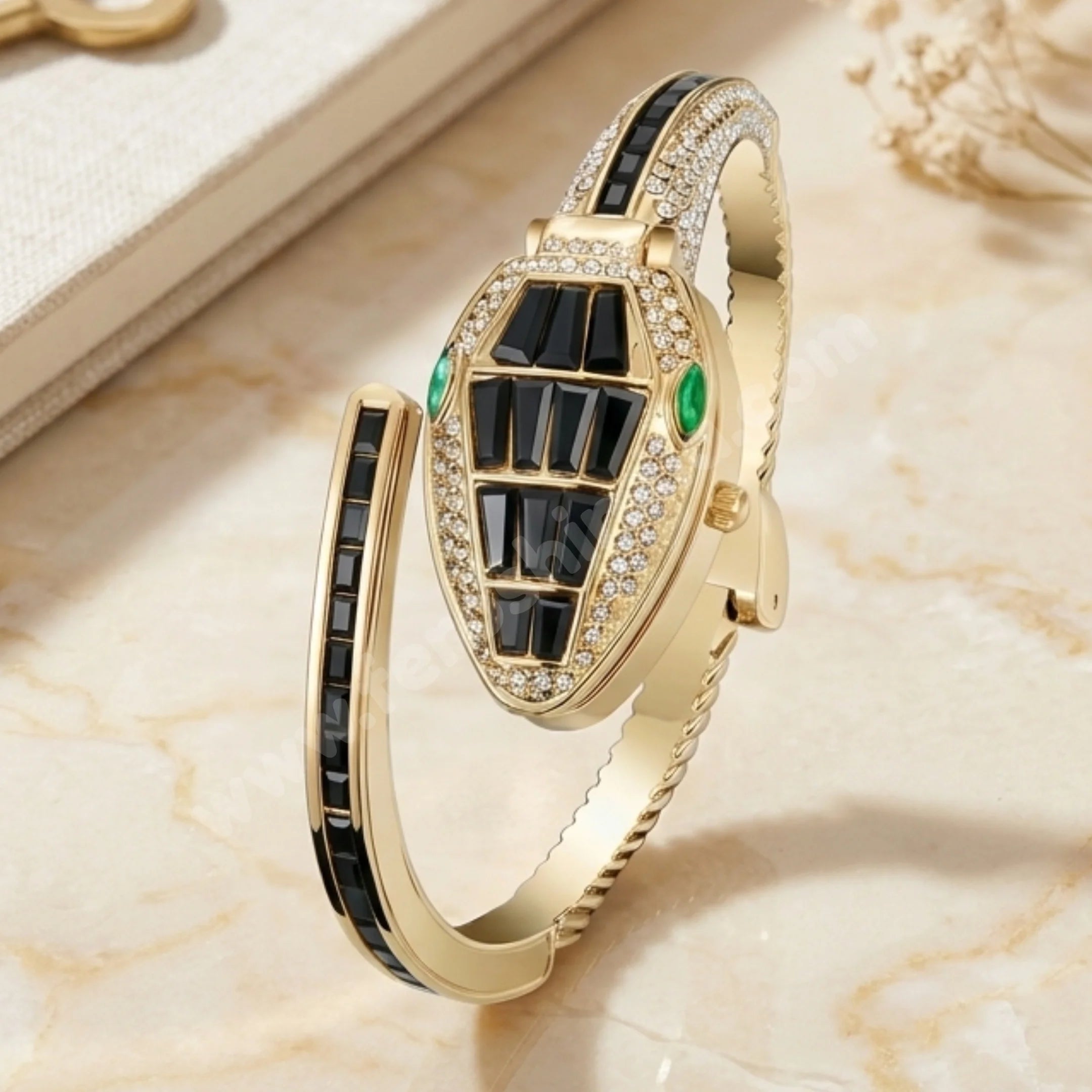 Midnight Snake Bracelet Watch